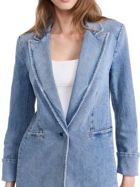 Alice + Olivia Light Blue Denim Jacket
